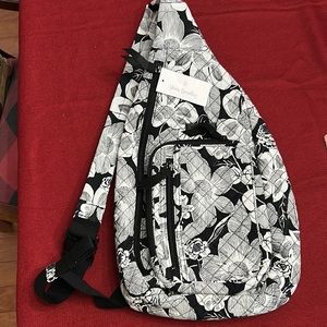Vera Bradley Sling Backpack Black and White. New.